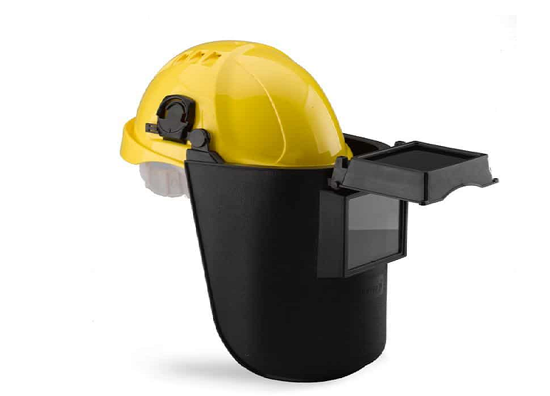 Manufacturer, Exporter, Importer, Supplier, Wholesaler, Retailer, Trader of Safety Helmet With Face Shield Udyogi Make in Secunderabad, Telangana, India